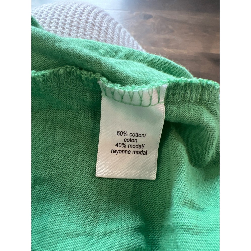 Maurices Womens XL Green Puff Sleeve T-Shirt Cotton Modal Blend Crew Neck Top - Picture 3 of 3